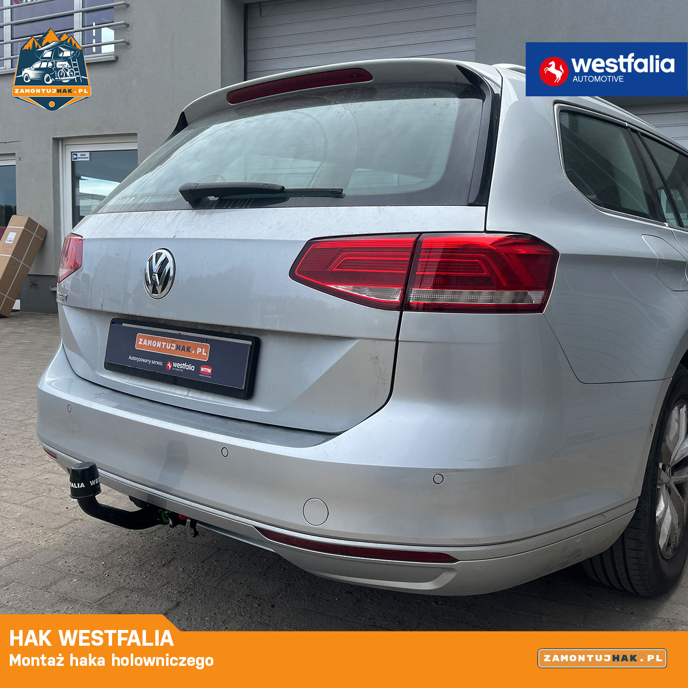 Montaż haka Westfalia w VW Passat 